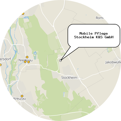 Kartenausschnitt für die Firma Mobile Pflege Stockheim K&S GmbH