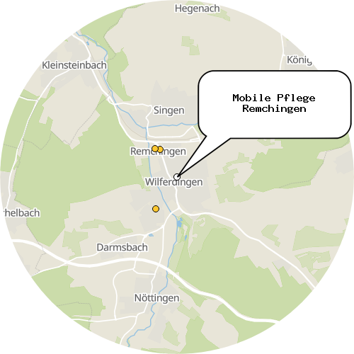 Kartenausschnitt für die Firma Mobile Pflege Remchingen