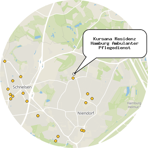 Kartenausschnitt für die Firma Kursana Residenz Hamburg Ambulanter Pflegedienst