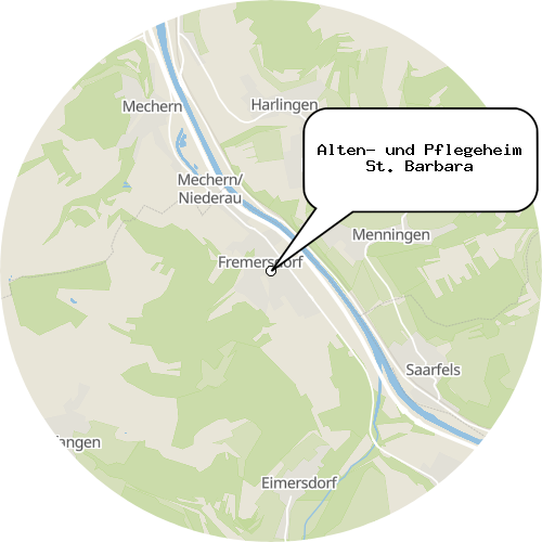 Kartenausschnitt für die Firma Alten- und Pflegeheim St. Barbara
