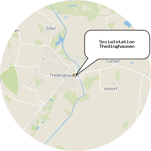 Kartenausschnitt für die Firma Sozialstation Thedinghausen