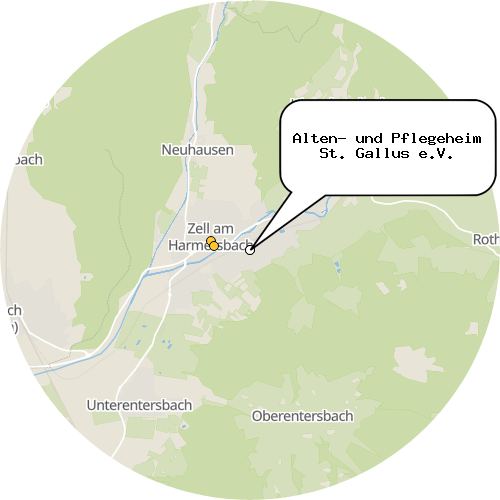 Kartenausschnitt für die Firma Alten- und Pflegeheim St. Gallus e.V.