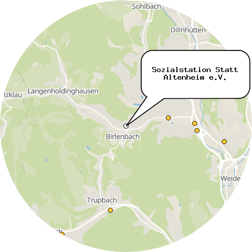 Kartenausschnitt für die Firma Sozialstation Statt Altenheim e.V.
