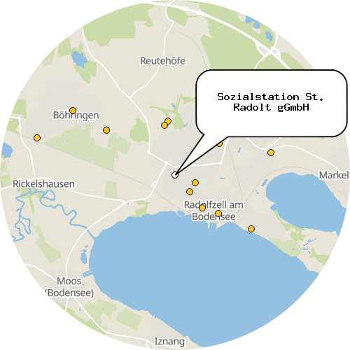 Kartenausschnitt für die Firma Sozialstation St. Radolt gGmbH