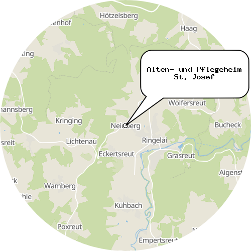 Kartenausschnitt für die Firma Alten- und Pflegeheim St. Josef