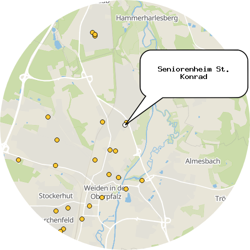 Kartenausschnitt für die Firma Seniorenheim St. Konrad