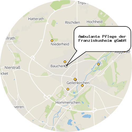 Kartenausschnitt für die Firma Ambulante Pflege der Franziskusheim gGmbH