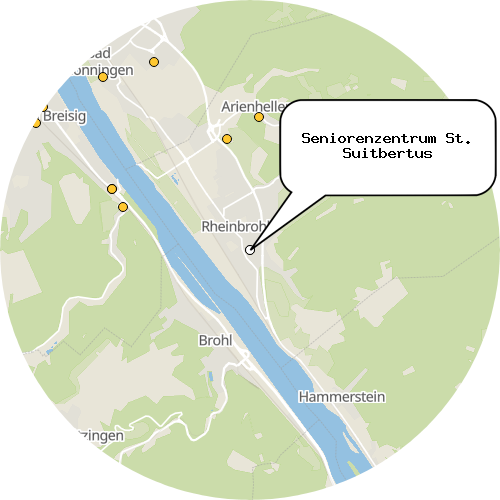 Kartenausschnitt für die Firma Seniorenzentrum St. Suitbertus