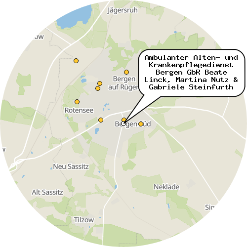 Kartenausschnitt für die Firma Ambulanter Alten- und Krankenpflegedienst Bergen GbR Beate Linck, Martina Nutz & Gabriele Steinfurth