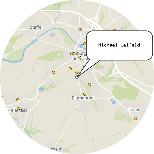 Kartenausschnitt für die Firma Michael Leifeld