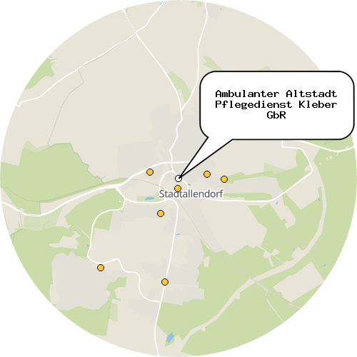 Kartenausschnitt für die Firma Ambulanter Altstadt Pflegedienst Kleber GbR