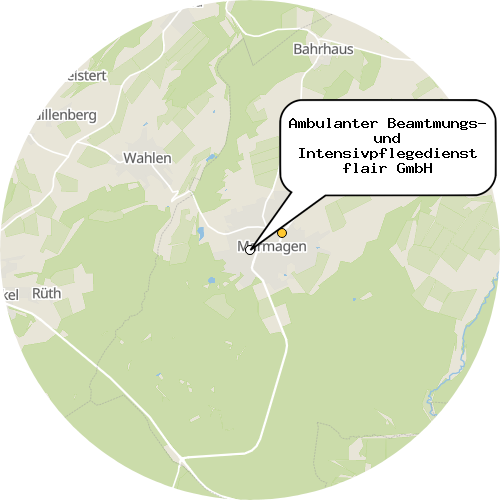 Kartenausschnitt für die Firma Ambulanter Beamtmungs- und Intensivpflegedienst flair GmbH