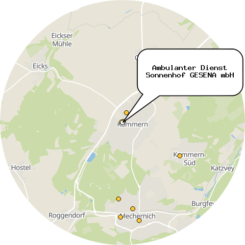 Kartenausschnitt für die Firma Ambulanter Dienst Sonnenhof GESENA mbH