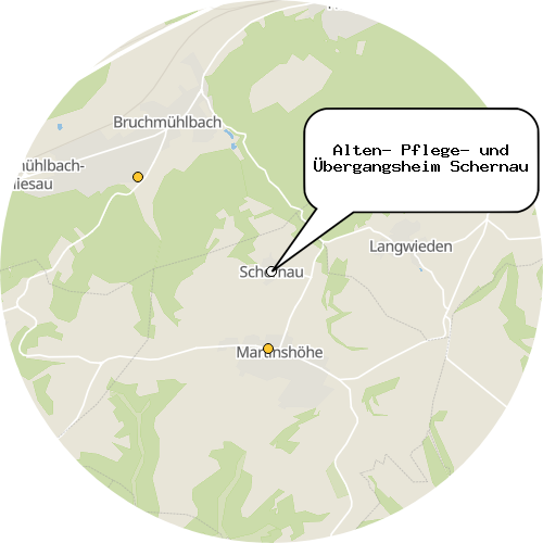 Kartenausschnitt für die Firma Alten- Pflege- und Übergangsheim Schernau