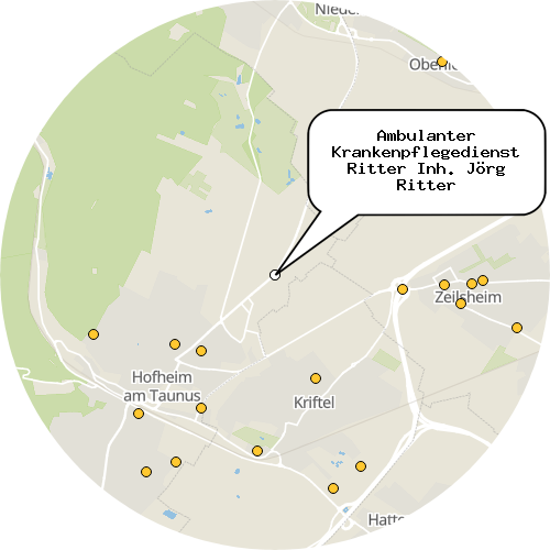 Kartenausschnitt für die Firma Ambulanter Krankenpflegedienst Ritter Inh. Jörg Ritter