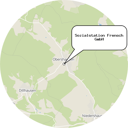 Kartenausschnitt für die Firma Sozialstation Frensch GmbH