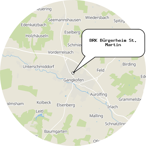 Kartenausschnitt für die Firma BRK Bürgerheim St. Martin