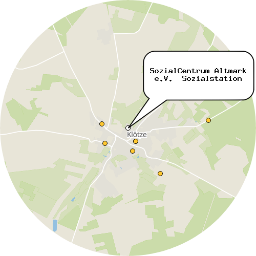 Kartenausschnitt für die Firma SozialCentrum Altmark e.V.  Sozialstation