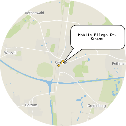 Kartenausschnitt für die Firma Mobile Pflege Dr. Krüger