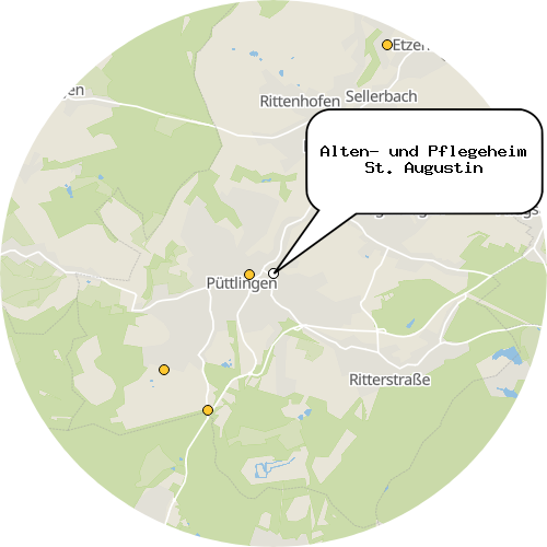 Kartenausschnitt für die Firma Alten- und Pflegeheim St. Augustin