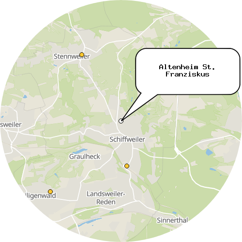 Kartenausschnitt für die Firma Altenheim St. Franziskus