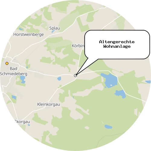Kartenausschnitt für die Firma Altengerechte Wohnanlage