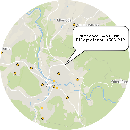 Kartenausschnitt für die Firma muricare GmbH Amb. Pflegedienst (SGB XI)