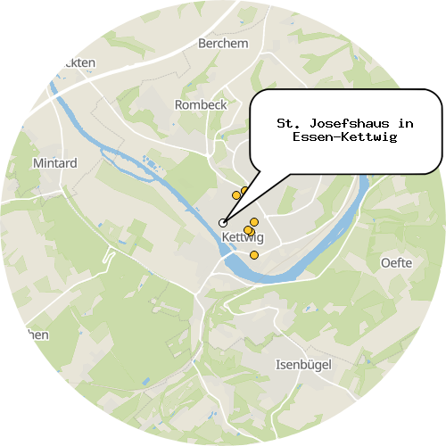 Kartenausschnitt für die Firma St. Josefshaus in Essen-Kettwig