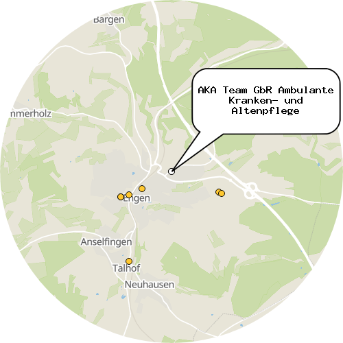 Kartenausschnitt für die Firma AKA Team GbR Ambulante Kranken- und Altenpflege