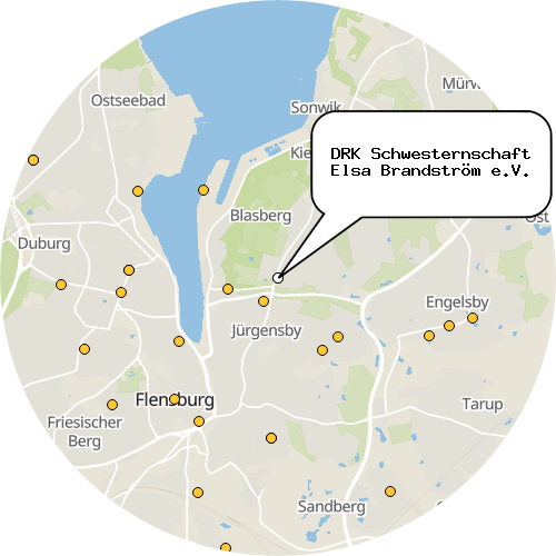 Kartenausschnitt für die Firma DRK Schwesternschaft Elsa Brandström e.V.