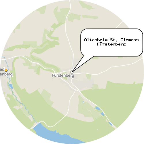 Kartenausschnitt für die Firma Altenheim St. Clemens Fürstenberg