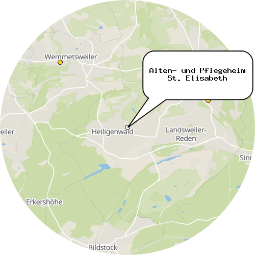 Kartenausschnitt für die Firma Alten- und Pflegeheim St. Elisabeth