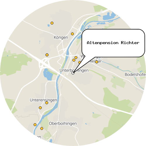 Kartenausschnitt für die Firma Altenpension Richter