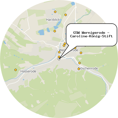 Kartenausschnitt für die Firma GSW Wernigerode - Caroline-König-Stift