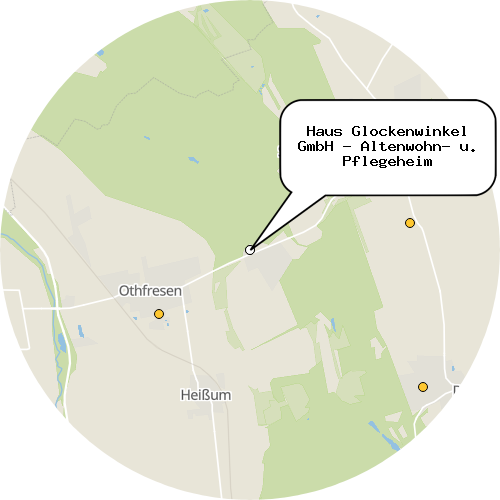 Kartenausschnitt für die Firma Haus Glockenwinkel GmbH - Altenwohn- u. Pflegeheim