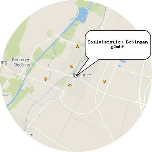 Kartenausschnitt für die Firma Sozialstation Bobingen gGmbH