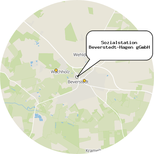 Kartenausschnitt für die Firma Sozialstation Beverstedt-Hagen gGmbH