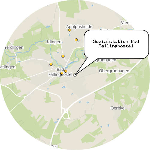 Kartenausschnitt für die Firma Sozialstation Bad Fallingbostel