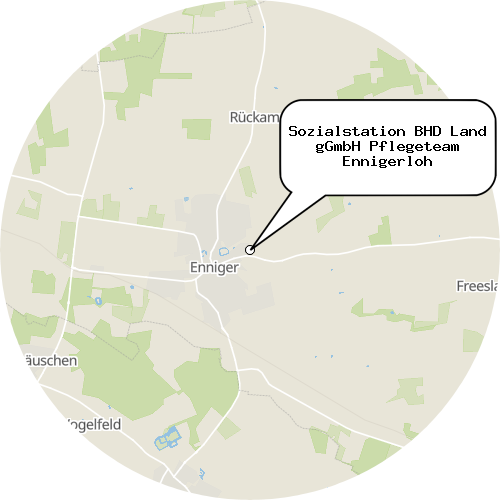 Kartenausschnitt für die Firma Sozialstation BHD Land gGmbH Pflegeteam Ennigerloh