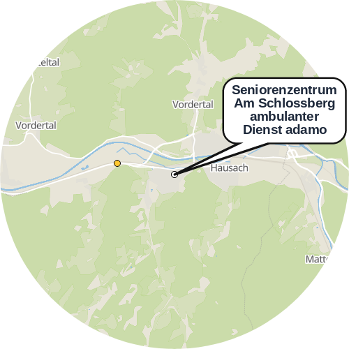 Kartenausschnitt für die Firma Seniorenzentrum Am Schlossberg ambulanter Dienst adamo