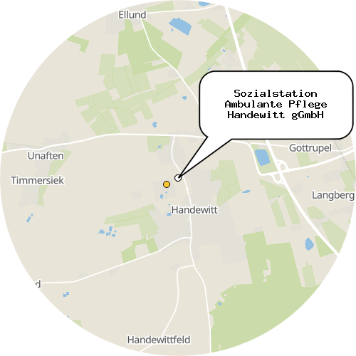 Kartenausschnitt für die Firma Sozialstation Ambulante Pflege Handewitt gGmbH