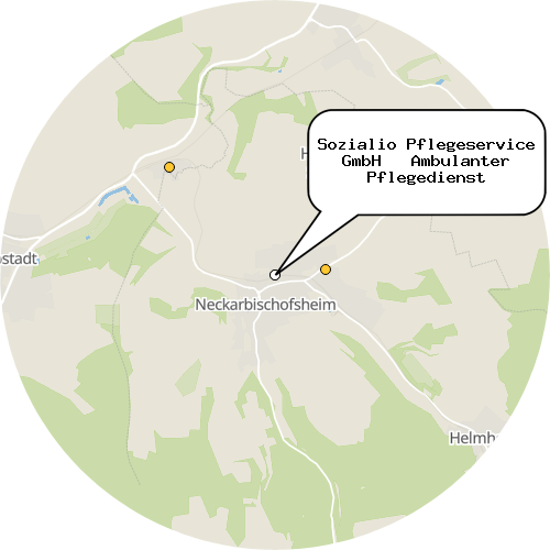 Kartenausschnitt für die Firma Sozialio Pflegeservice GmbH   Ambulanter Pflegedienst