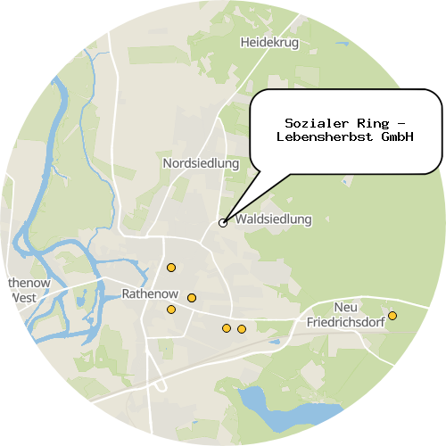 Kartenausschnitt für die Firma Sozialer Ring - Lebensherbst GmbH