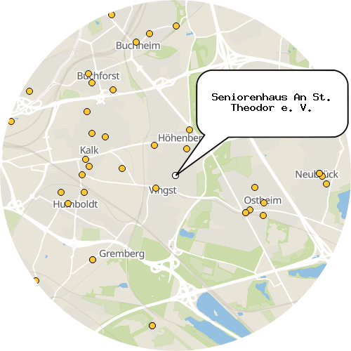Kartenausschnitt für die Firma Seniorenhaus An St. Theodor e. V.