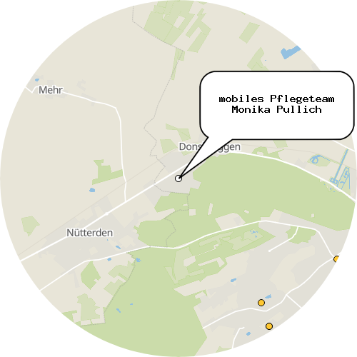 Kartenausschnitt für die Firma mobiles Pflegeteam Monika Pullich
