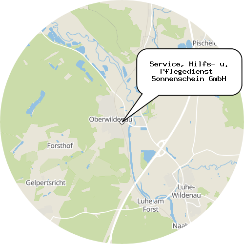 Kartenausschnitt für die Firma Service, Hilfs- u. Pflegedienst  Sonnenschein GmbH