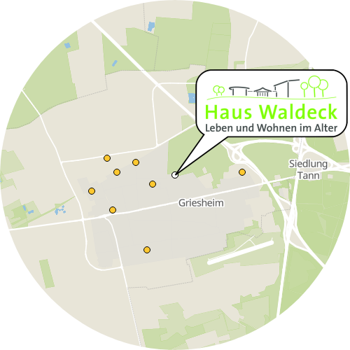 Kartenausschnitt für die Firma Seniorenzentrum Haus Waldeck
