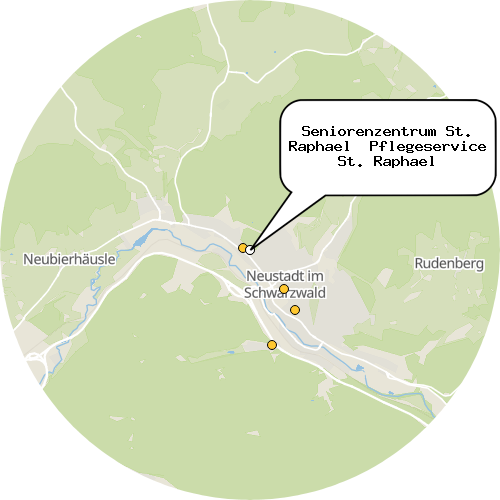 Kartenausschnitt für die Firma Seniorenzentrum St. Raphael  Pflegeservice St. Raphael