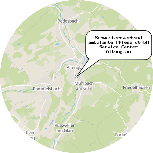 Kartenausschnitt für die Firma Schwesternverband ambulante Pflege gGmbH Service-Center Altenglan