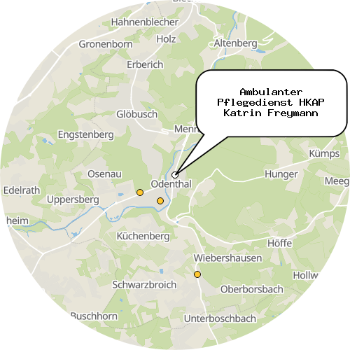 Kartenausschnitt für die Firma Ambulanter Pflegedienst HKAP Katrin Freymann
